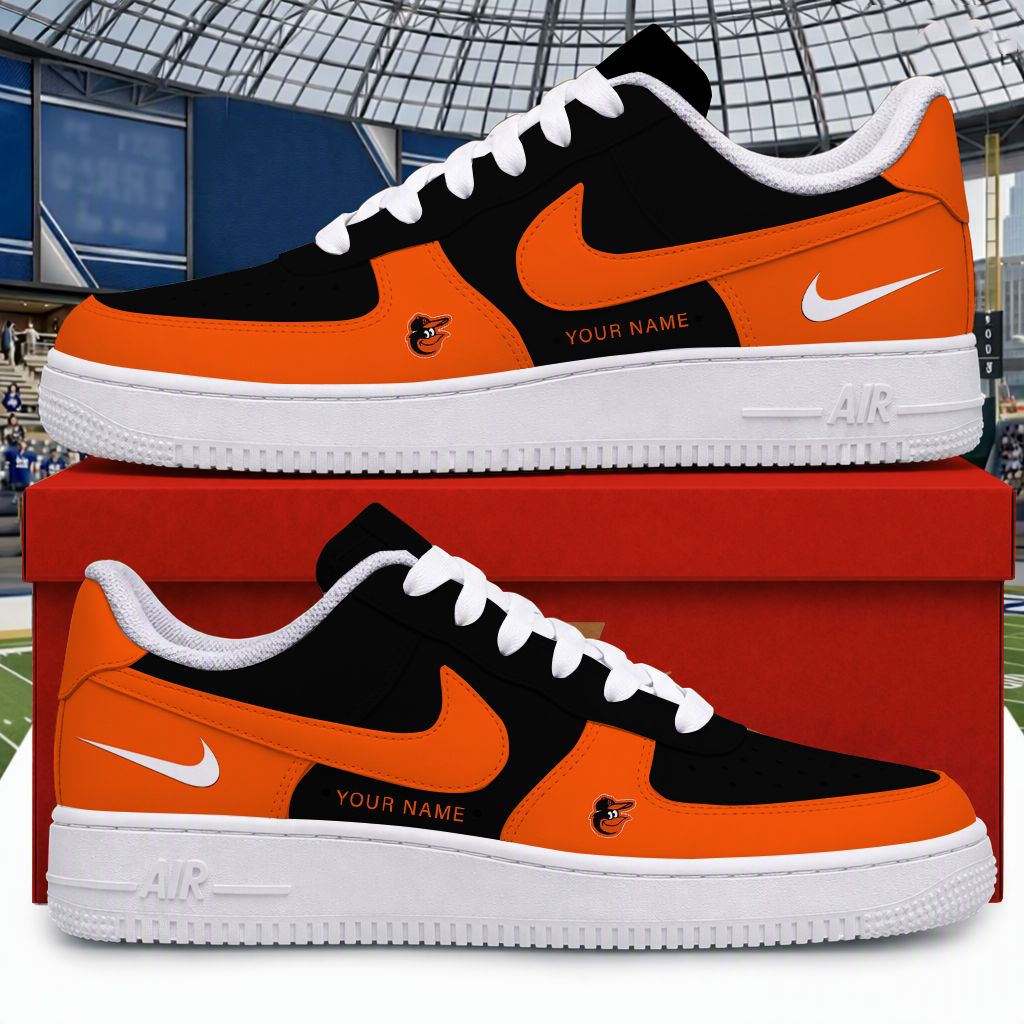 Limited Edition – Customized MLB Baltimore Orioles Air Force 1 Shoes