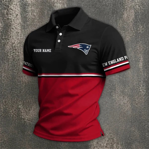 Limited Edition – Customized NFL New England Patriots Polo Shirt - Image 4