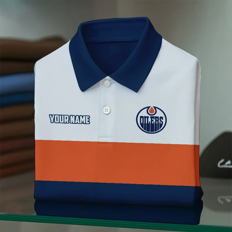 Limited Edition – Customized Nhl Edmonton Oilers Polo Shirt - Image 2