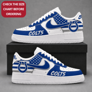 Limited Edition – Customized NFL Indianapolis Colts Air Force 1 Shoes