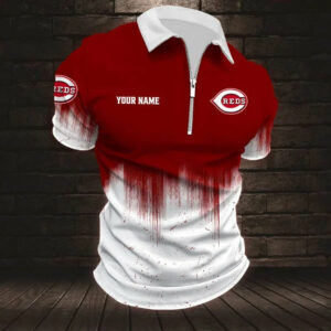 Limited Edition – Customized MLB Cincinnati Reds Zip Polo Shirt