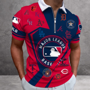 Limited Edition – Customized MLB All Teams Zip Polo Shirt