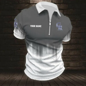 Limited Edition – Customized MLB Colorado Rockies Zip Polo Shirt