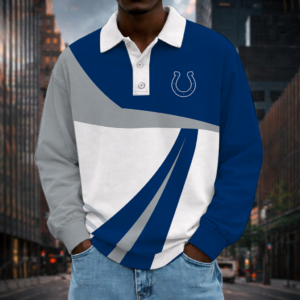 Limited Edition – Customized NFL Indianapolis Colts Long Sleeve Polo Shirt