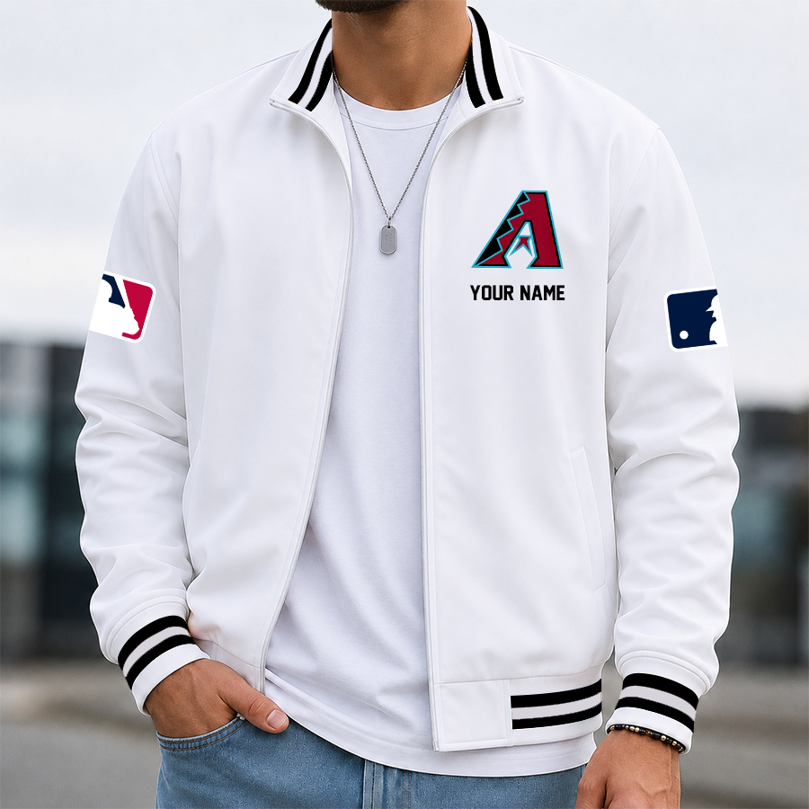 Limited Edition – Customized MLB Arizona Diamondbacks Multicolor Men’s Casual Jacket - Image 2