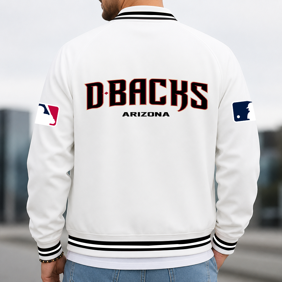 Limited Edition – Customized MLB Arizona Diamondbacks Multicolor Men’s Casual Jacket - Image 3