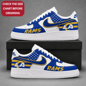 Limited Edition – Customized NFL Los Angeles Rams Air Force 1 Shoes
