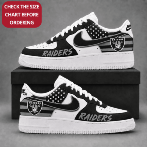 Limited Edition – Customized NFL Las Vegas Raiders Air Force 1 Shoes