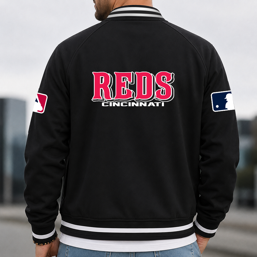 Limited Edition – Customized MLB Cincinnati Reds Multicolor Men’s Casual Jacket - Image 3
