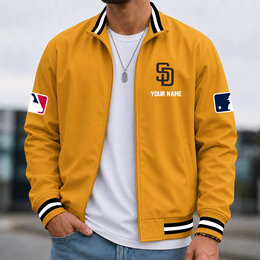 Limited Edition – Customized MLB San Diego Padres Multicolor Men’s Casual Jacket - Image 2