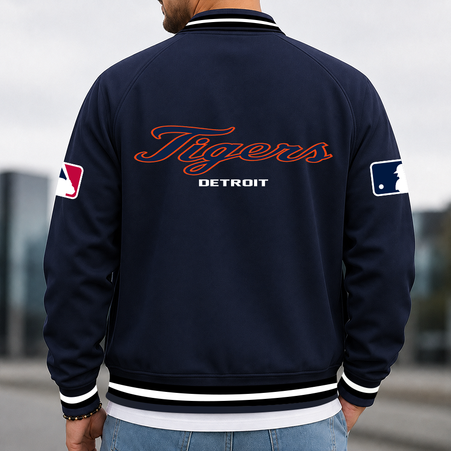 Limited Edition – Customized MLB Detroit Tigers Multicolor Men’s Casual Jacket - Image 3