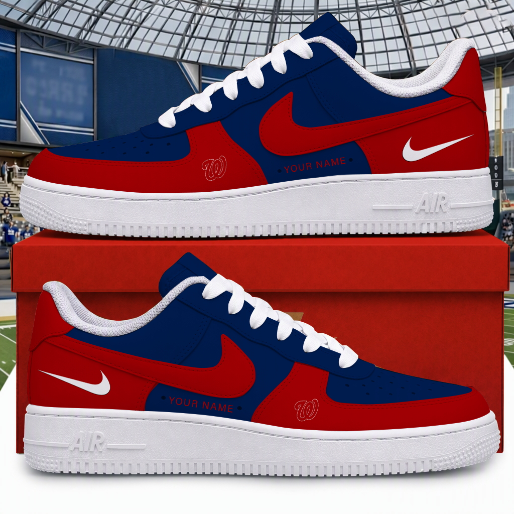 Limited Edition – Customized MLB Washington Nationals Air Force 1 Shoes