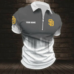 Limited Edition – Customized MLB San Diego Padres Zip Polo Shirt