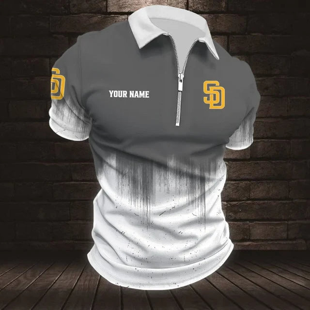 Limited Edition – Customized MLB San Diego Padres Zip Polo Shirt