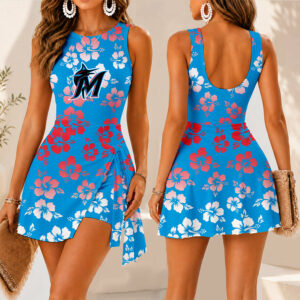 Limited Edition – Customized MLB Miami Marlins Women’s Summer Skort Dress