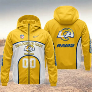 Limited Edition – Customized NFL Los Angeles Rams Windbreaker Jacket
