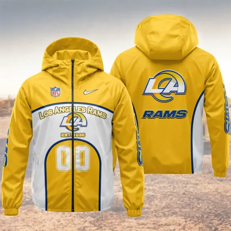 Limited Edition – Customized NFL Los Angeles Rams Windbreaker Jacket