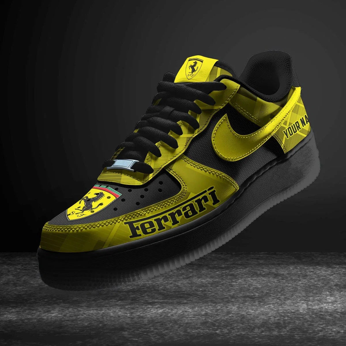 Limited Edition – Customized F1 Ferrari Air Force 1 Sneakers - Image 2