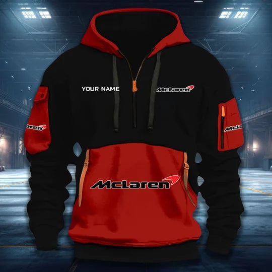 Limited Edition – Customized F1 Mclaren Quarter Zip Hoodie - Image 2