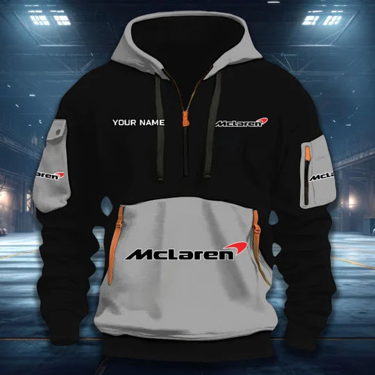 Limited Edition – Customized F1 Mclaren Quarter Zip Hoodie - Image 3