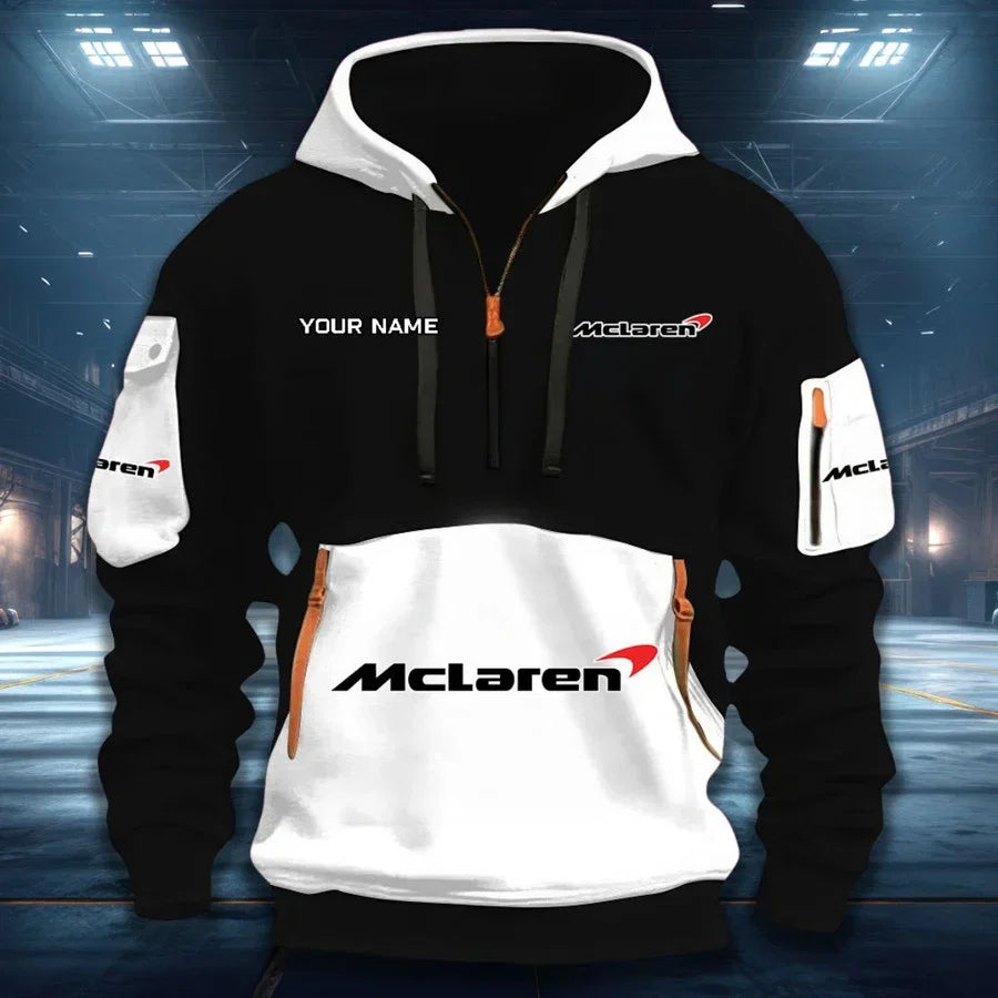 Limited Edition – Customized F1 Mclaren Quarter Zip Hoodie - Image 5