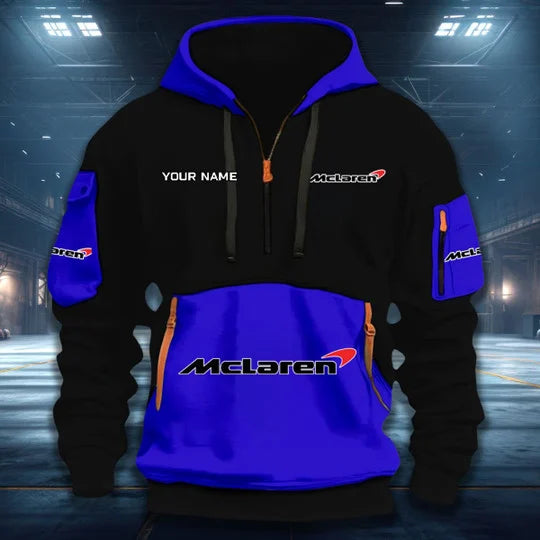 Limited Edition – Customized F1 Mclaren Quarter Zip Hoodie - Image 6