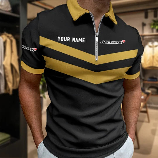 Limited Edition – Customized F1 Mclaren Zip Polo Shirt - Image 6