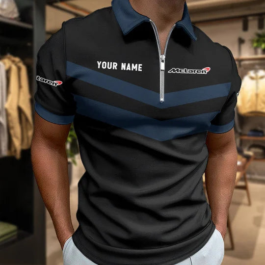 Limited Edition – Customized F1 Mclaren Zip Polo Shirt - Image 7