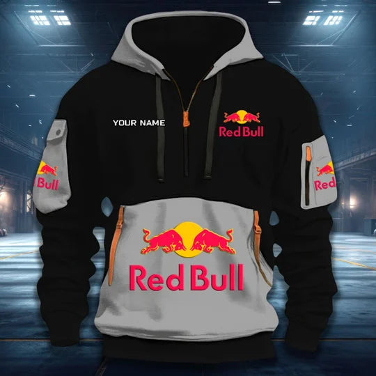 Limited Edition – Customized F1 Red Bull Racing Quarter Zip Hoodie - Image 3