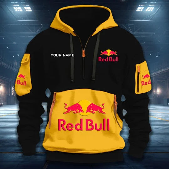 Limited Edition – Customized F1 Red Bull Racing Quarter Zip Hoodie - Image 4