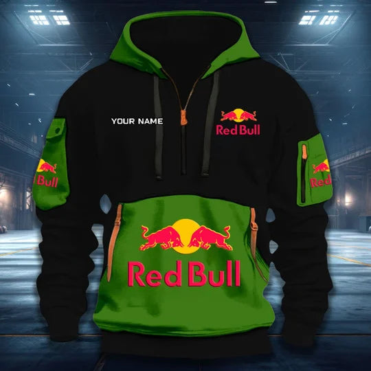 Limited Edition – Customized F1 Red Bull Racing Quarter Zip Hoodie - Image 6