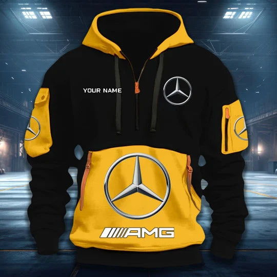 Limited Edition – Customized F1 Mercedes Quarter Zip Hoodie - Image 3