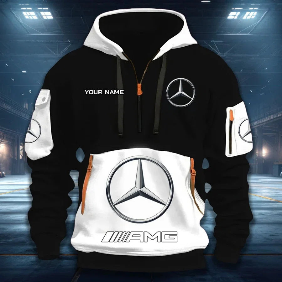 Limited Edition – Customized F1 Mercedes Quarter Zip Hoodie - Image 5