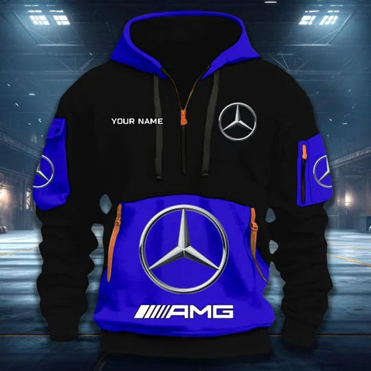 Limited Edition – Customized F1 Mercedes Quarter Zip Hoodie - Image 4