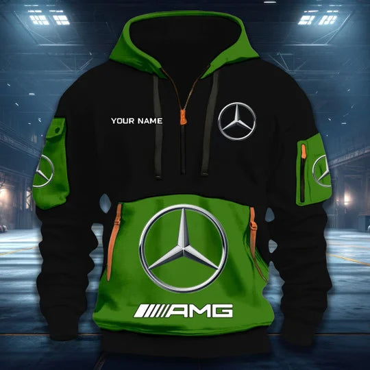 Limited Edition – Customized F1 Mercedes Quarter Zip Hoodie - Image 6
