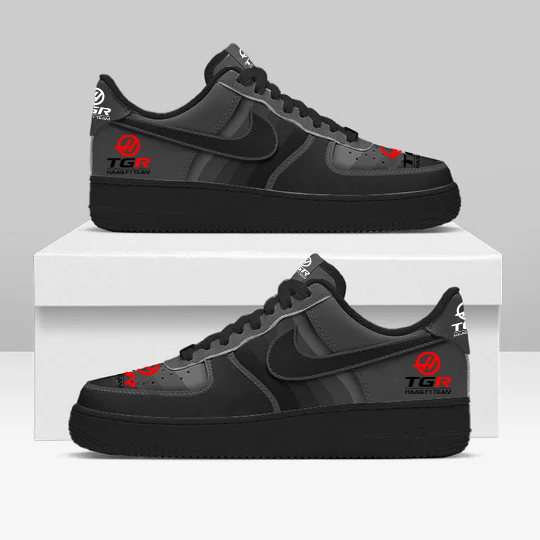 Limited Edition – Customized F1 Haas Air Force 1 Sneakers - Image 2