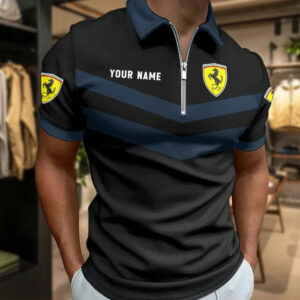 Limited Edition – Customized F1 Scuderia Ferrari Zip Polo Shirt