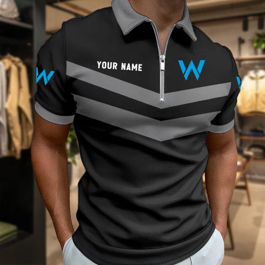 Limited Edition – Customized F1 Williams Racing Zip Polo Shirt - Image 2