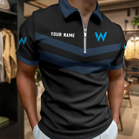 Limited Edition – Customized F1 Williams Racing Zip Polo Shirt - Image 5