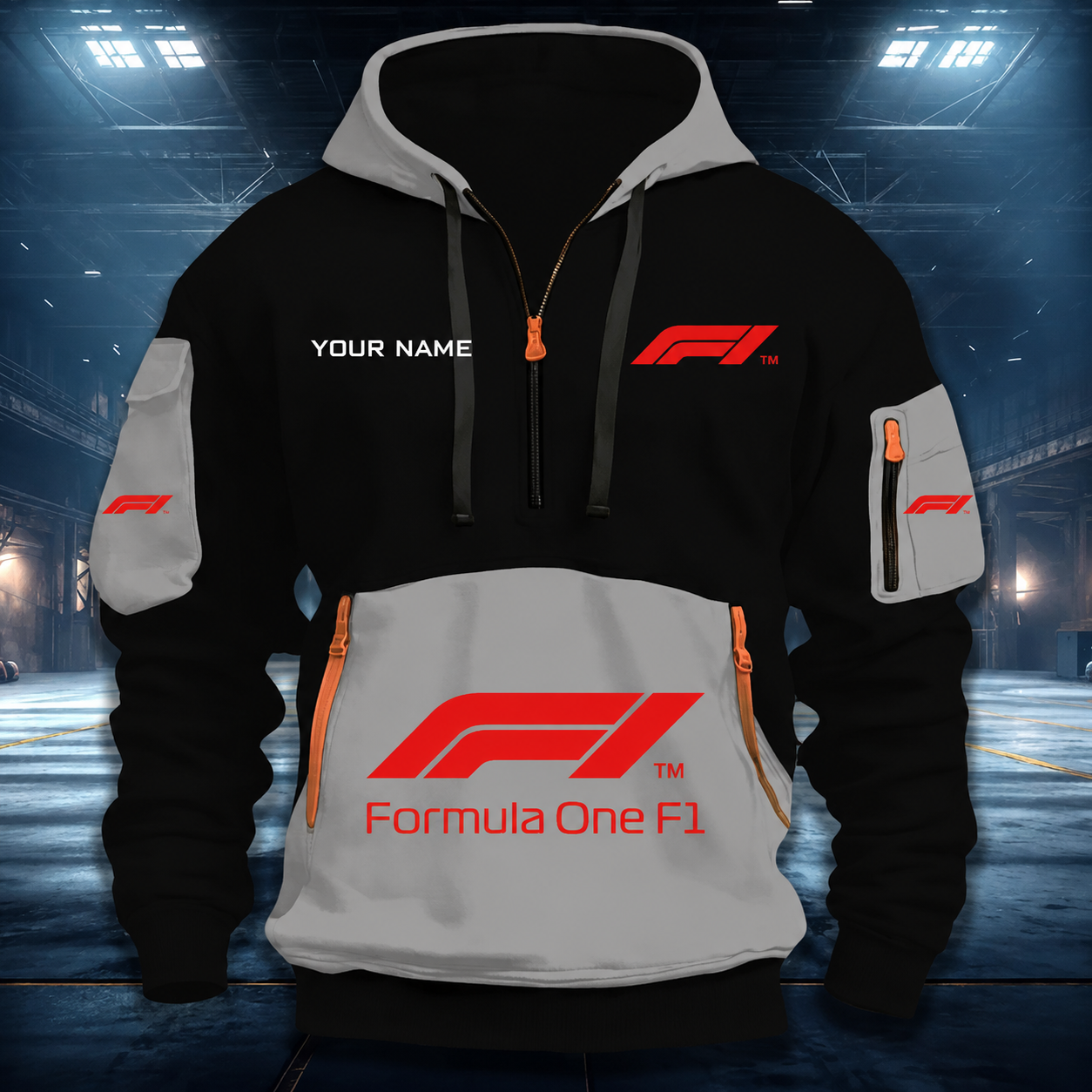 Limited Edition – Customized F1 Formula 1 Quarter Zip Hoodie - Image 2