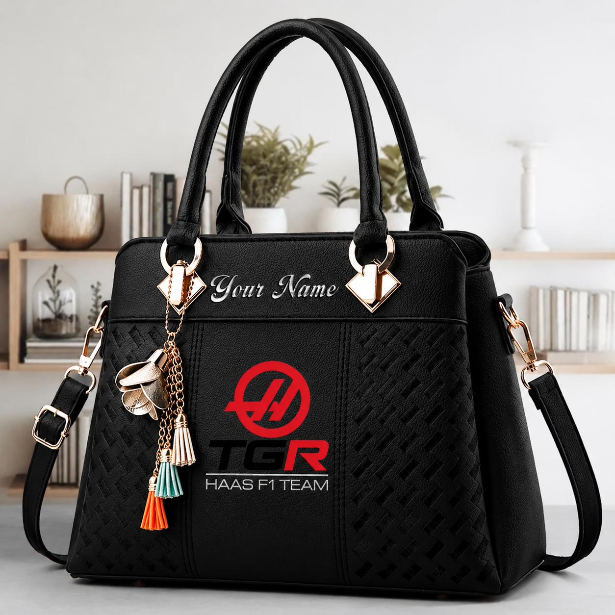 Limited Edition – Customized F1 Haas Multicolor Handbag - Image 2