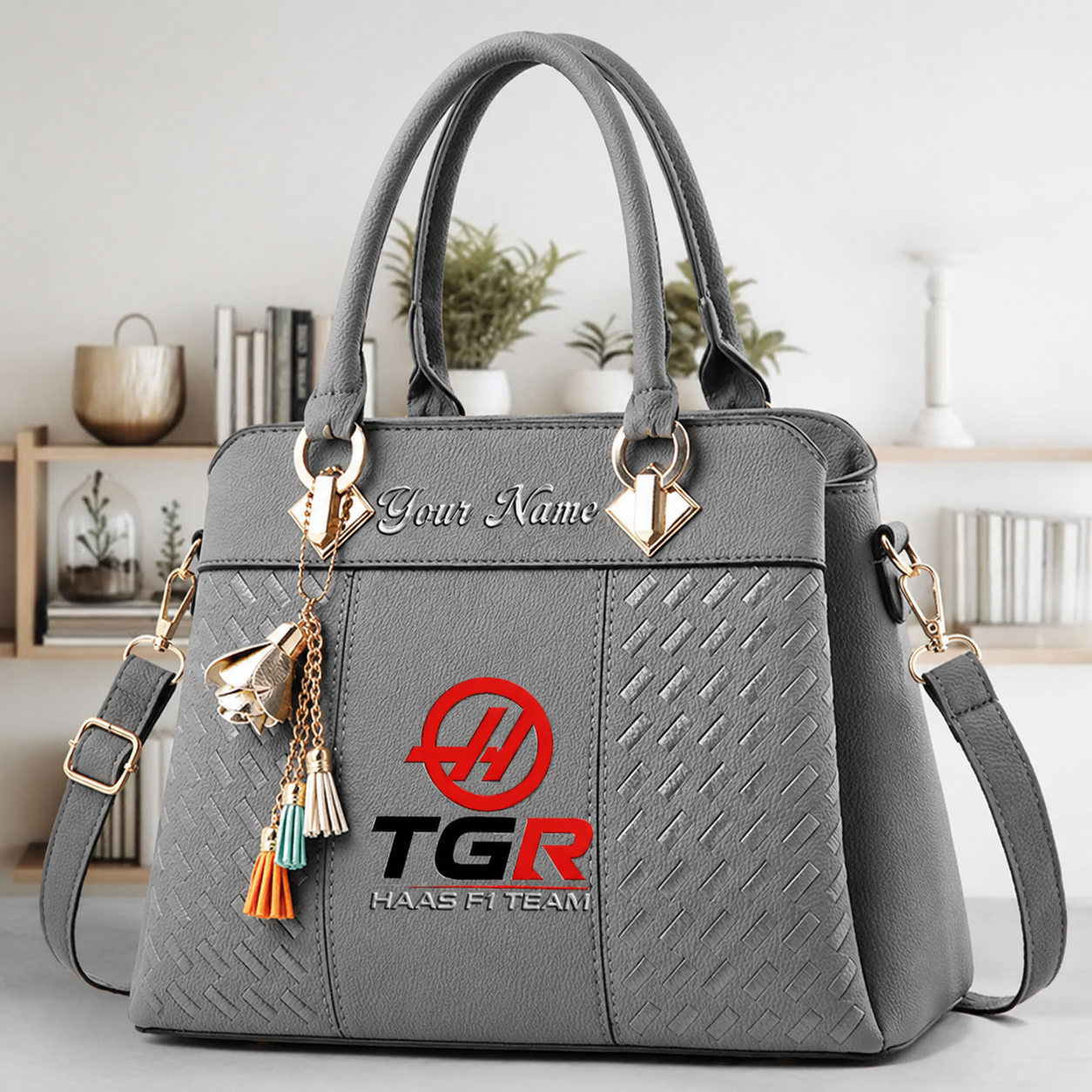 Limited Edition – Customized F1 Haas Multicolor Handbag - Image 3