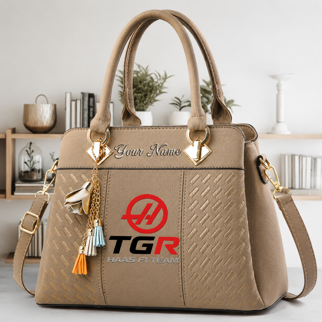Limited Edition – Customized F1 Haas Multicolor Handbag - Image 4