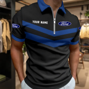 Limited Edition – Customized F1 Ford Racing Zip Polo Shirt