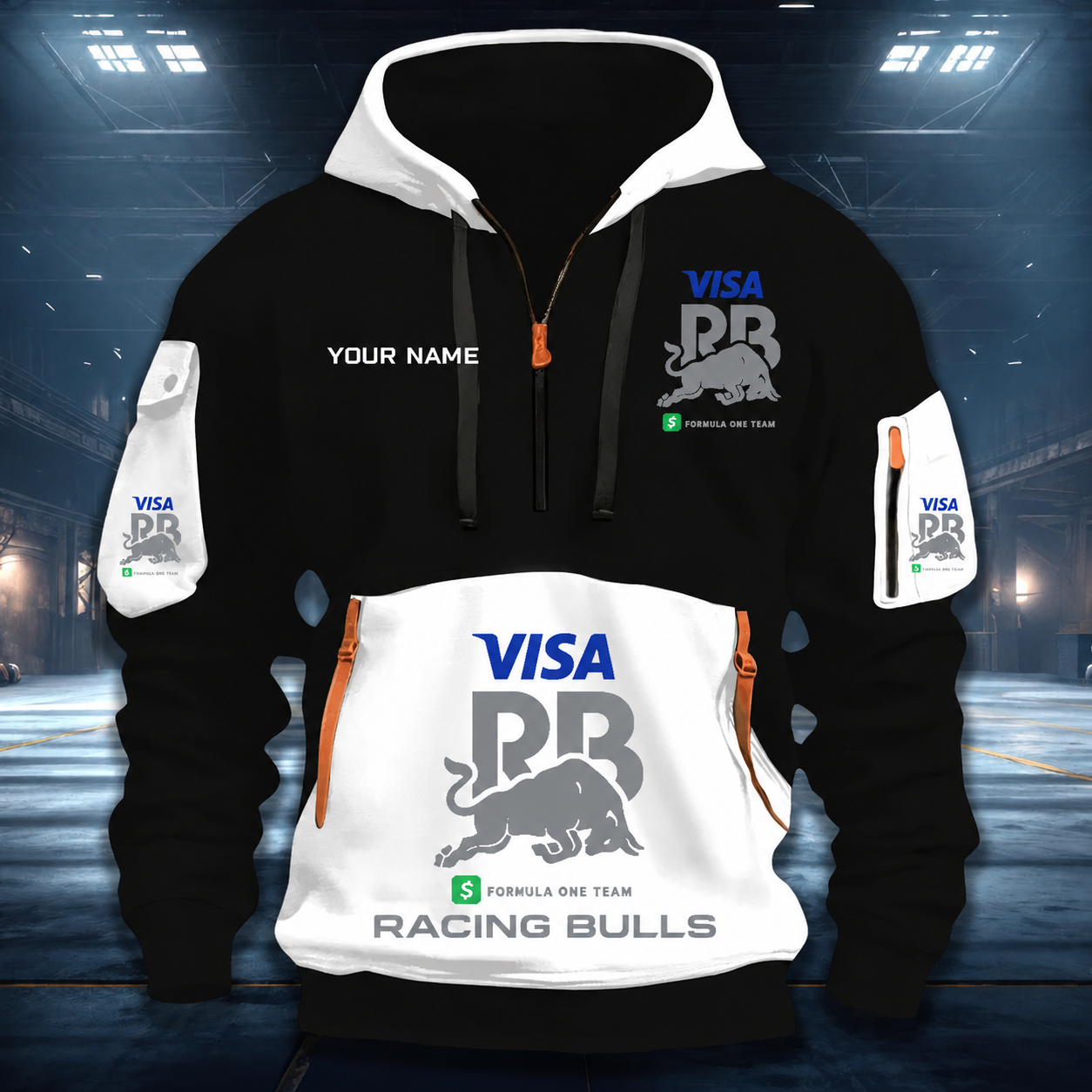 Limited Edition – Customized F1 Racing Bulls Quarter Zip Hoodie - Image 2
