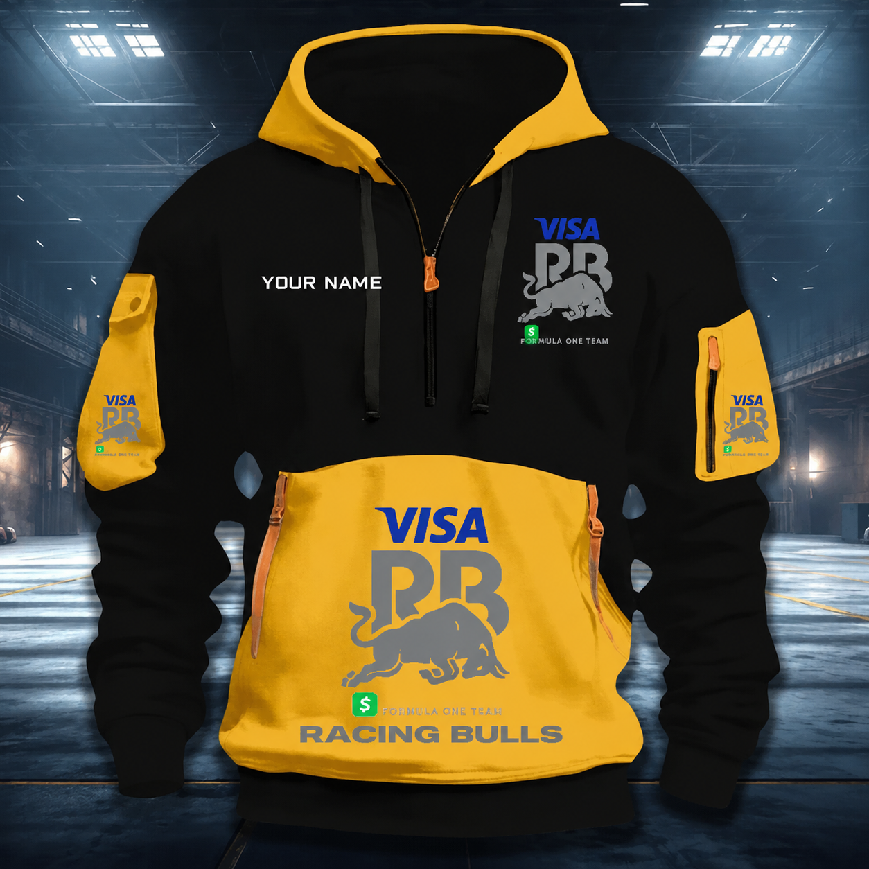 Limited Edition – Customized F1 Racing Bulls Quarter Zip Hoodie - Image 3