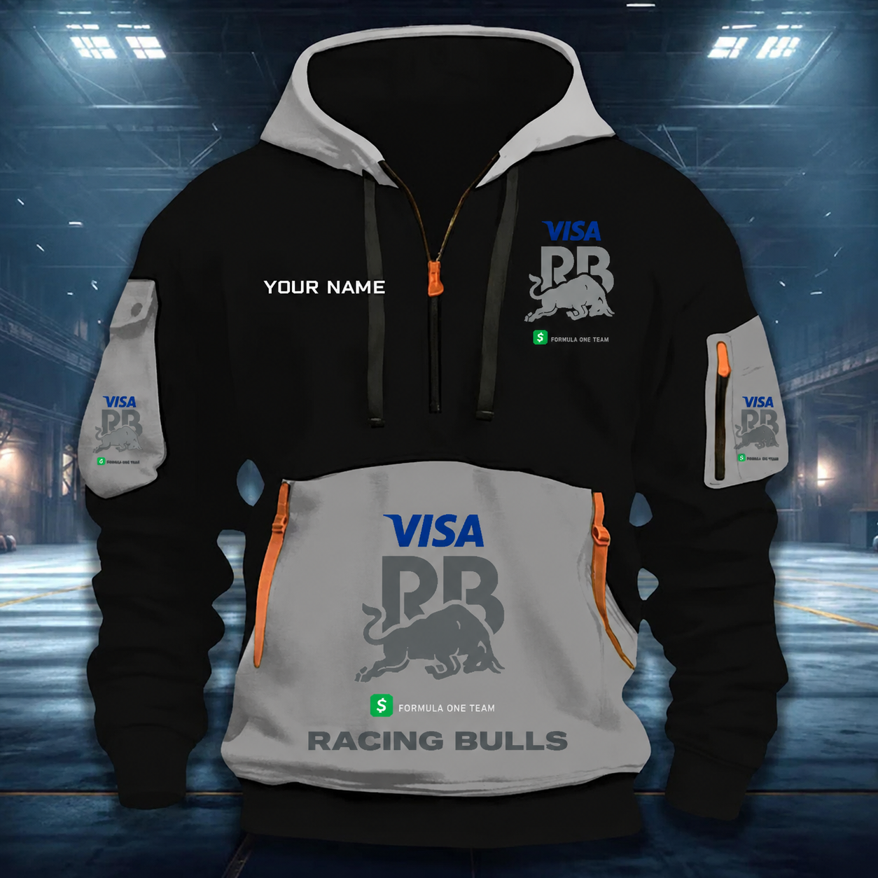 Limited Edition – Customized F1 Racing Bulls Quarter Zip Hoodie - Image 4