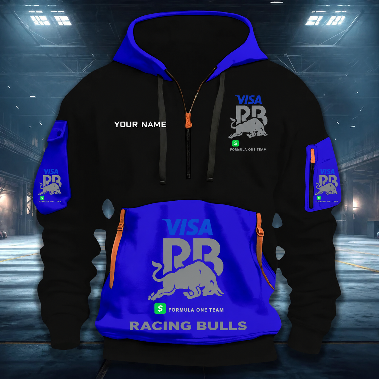 Limited Edition – Customized F1 Racing Bulls Quarter Zip Hoodie - Image 6