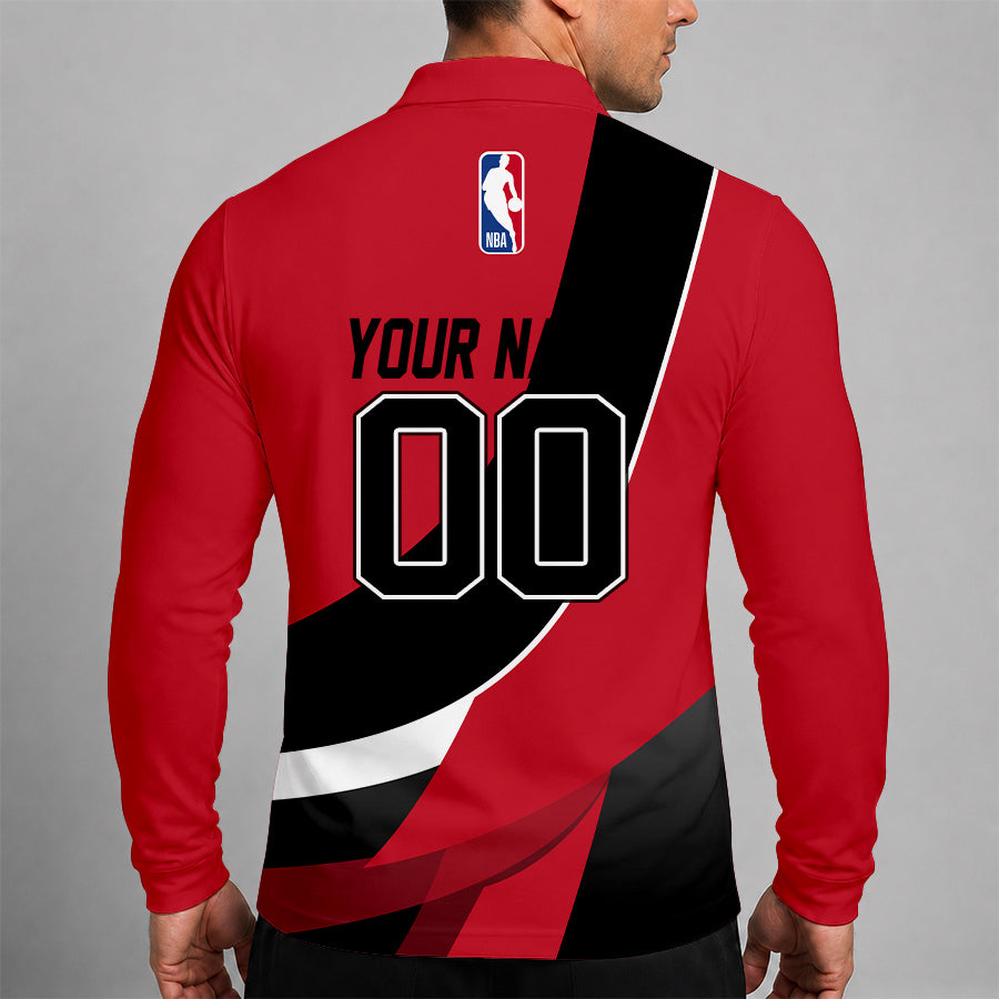 Limited Edition – Customized NBA Toronto Raptors Men Long Sleeve Polo Shirt - Image 2