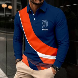 Limited Edition – Customized MLB Detroit Tigers Men’s Long Sleeve Polo Shirt
